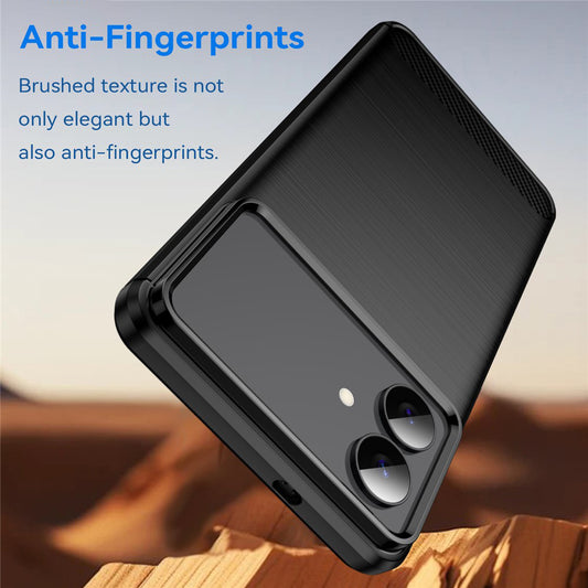 Hülle für Samsung Galaxy S26 Edge, Techsuit, Carbon, Schwarz