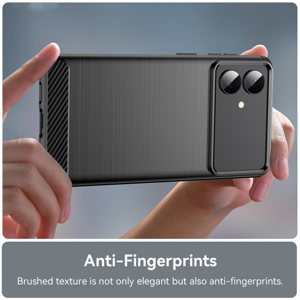 Hoes voor Samsung Galaxy S26 Edge, Techsuit, Carbon, Zwart