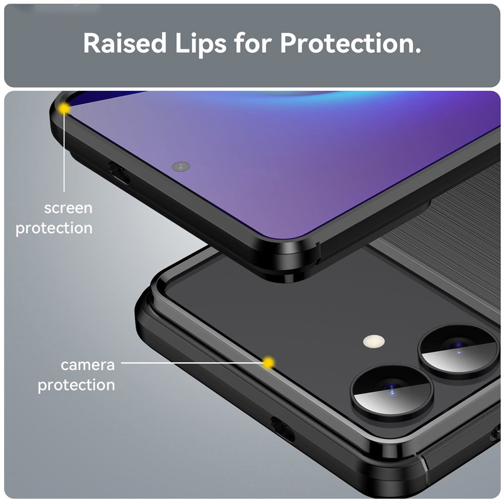 Hoes voor Samsung Galaxy S26 Edge, Techsuit, Carbon, Zwart