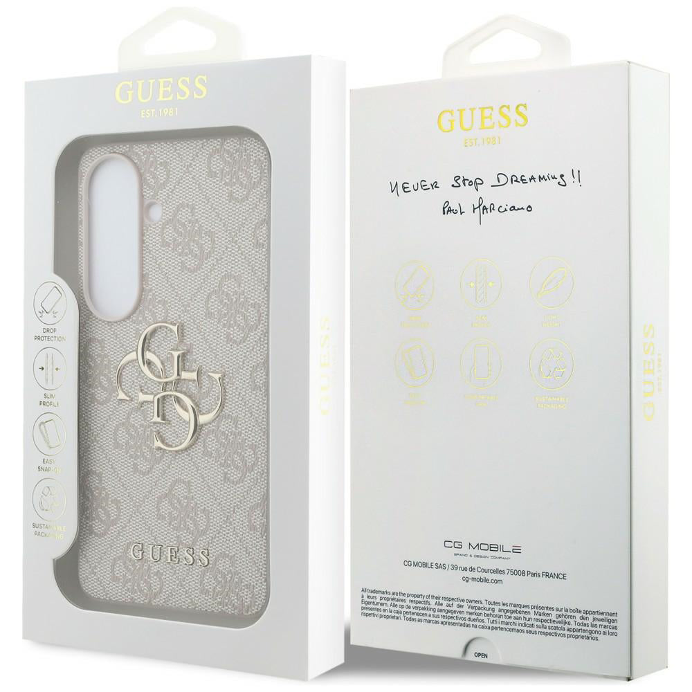 Case for Samsung Galaxy S26 S942, Guess, 4G Big Logo, Pink.