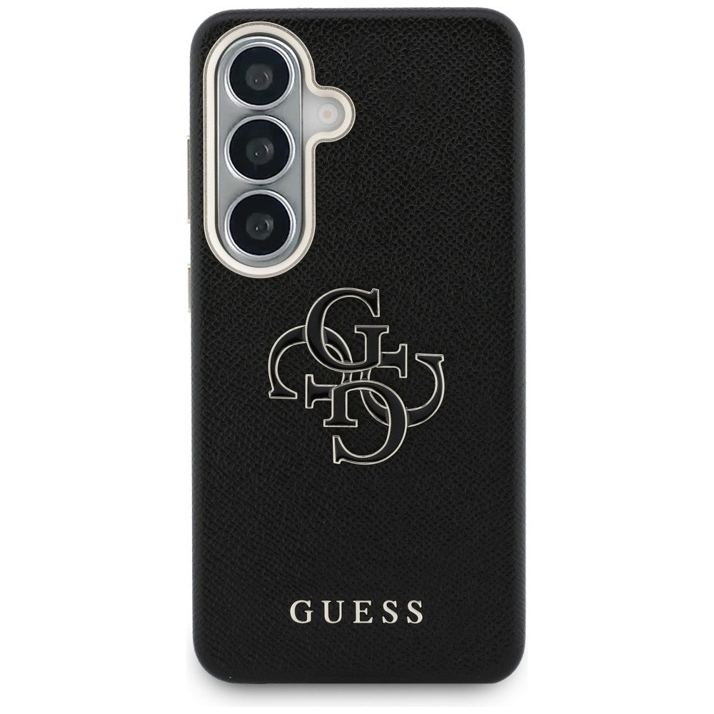 Coque pour Samsung Galaxy S26 Plus S947, Guess, 4G Grained Big and Classic Logo, Noire