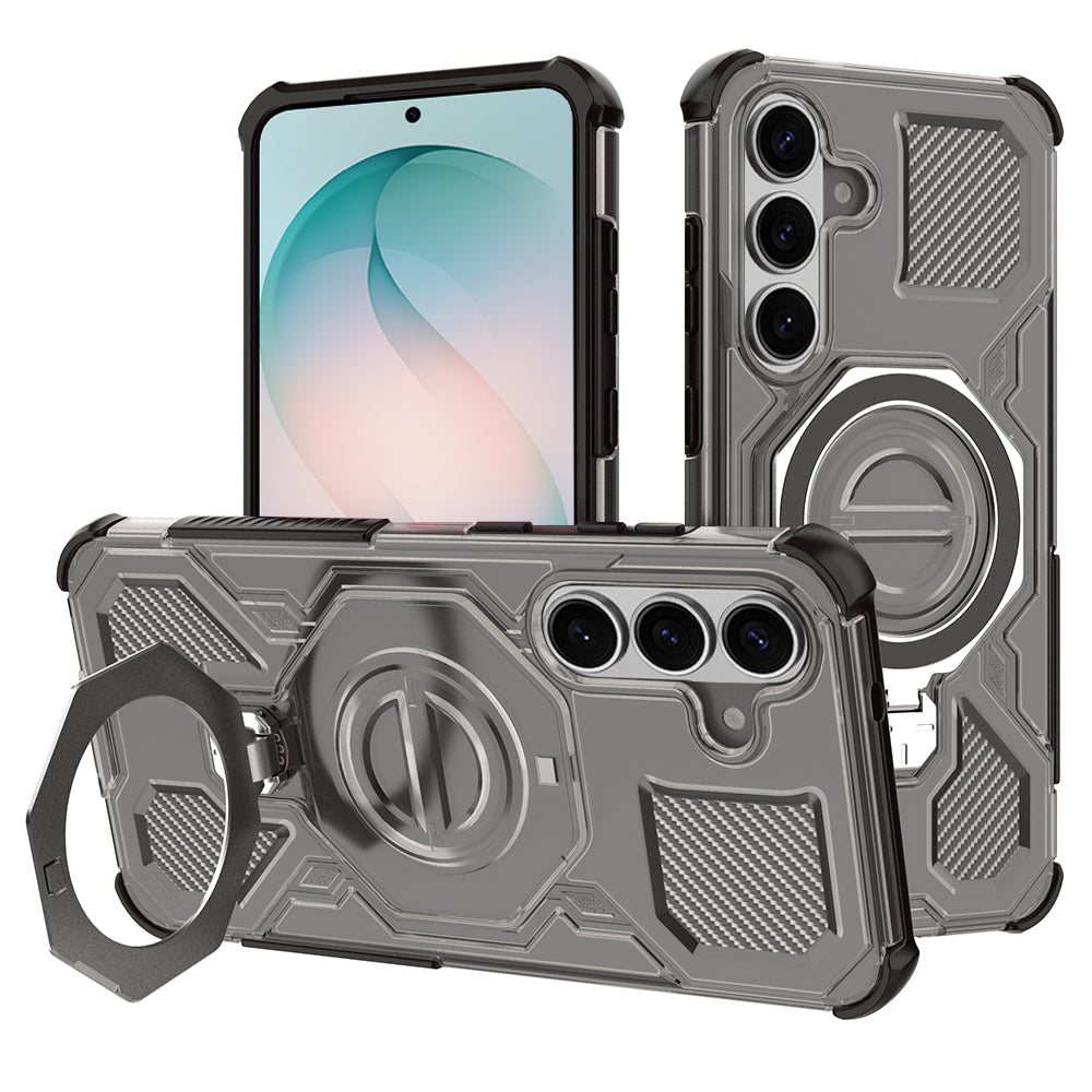 Hülle für Samsung Galaxy S26 Plus, Techsuit, Carbon Shield Pro, Rauchfarben