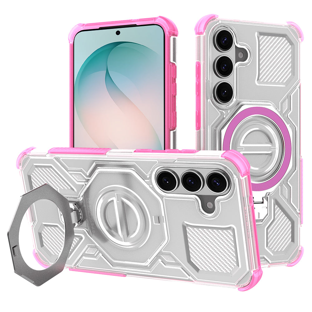 Hoes voor Samsung Galaxy S26 Plus, Techsuit, Carbon Shield Pro, Roze