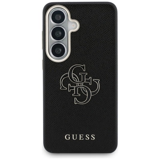 Étui pour Samsung Galaxy S26 S942, Guess, 4G Grained Big and Classic Logo, Noir