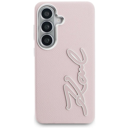 Hoes voor Samsung Galaxy S26 S942, Karl Lagerfeld, Signature Resin Logo, Roze