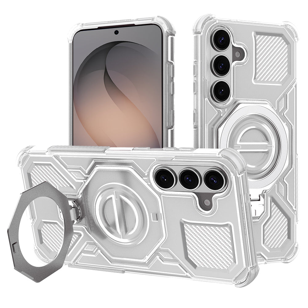Hoes voor Samsung Galaxy S26 S942, Techsuit, Carbon Shield Pro, Wit