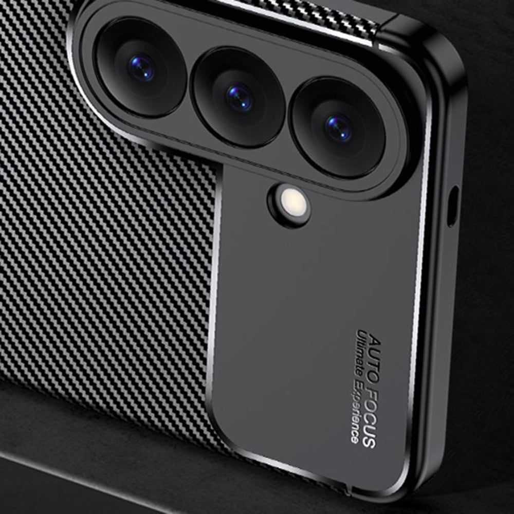 Étui pour Samsung Galaxy S26 S942, Techsuit, CarbonFiber, Noir