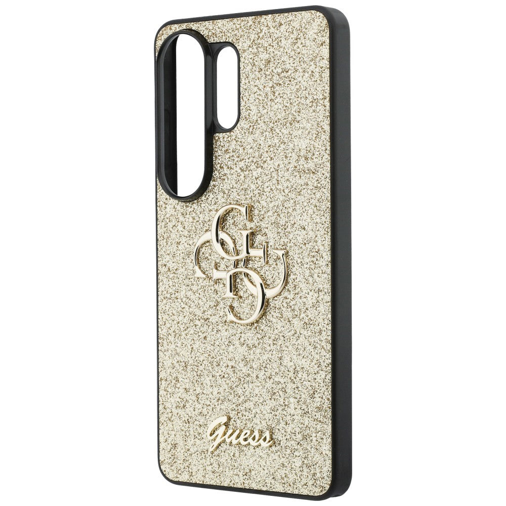 Étui pour Samsung Galaxy S26 Ultra S948, Guess, Fixed Glitter Big 4G Metal Frame, Doré
