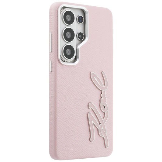 Hülle für Samsung Galaxy S26 Ultra S948, Karl Lagerfeld, Signature Resin Logo, Rosa