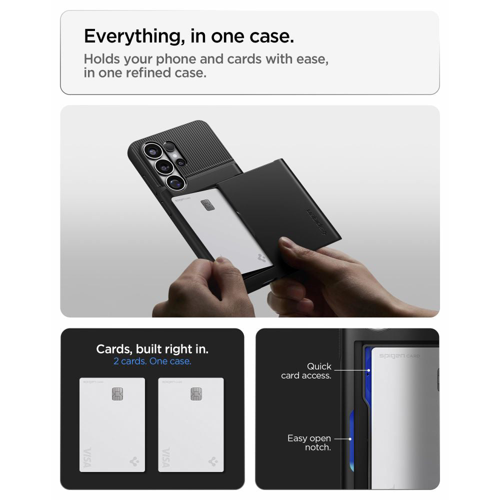 Étui pour Samsung Galaxy S26 Ultra S948, Spigen, Slim Armor CS, Noir ACS11036