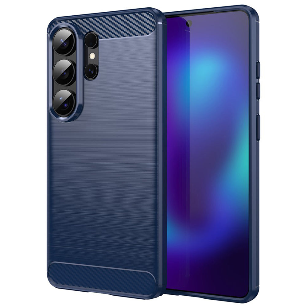 Hülle für Samsung Galaxy S26 Ultra S948, Techsuit, Carbon, Blau