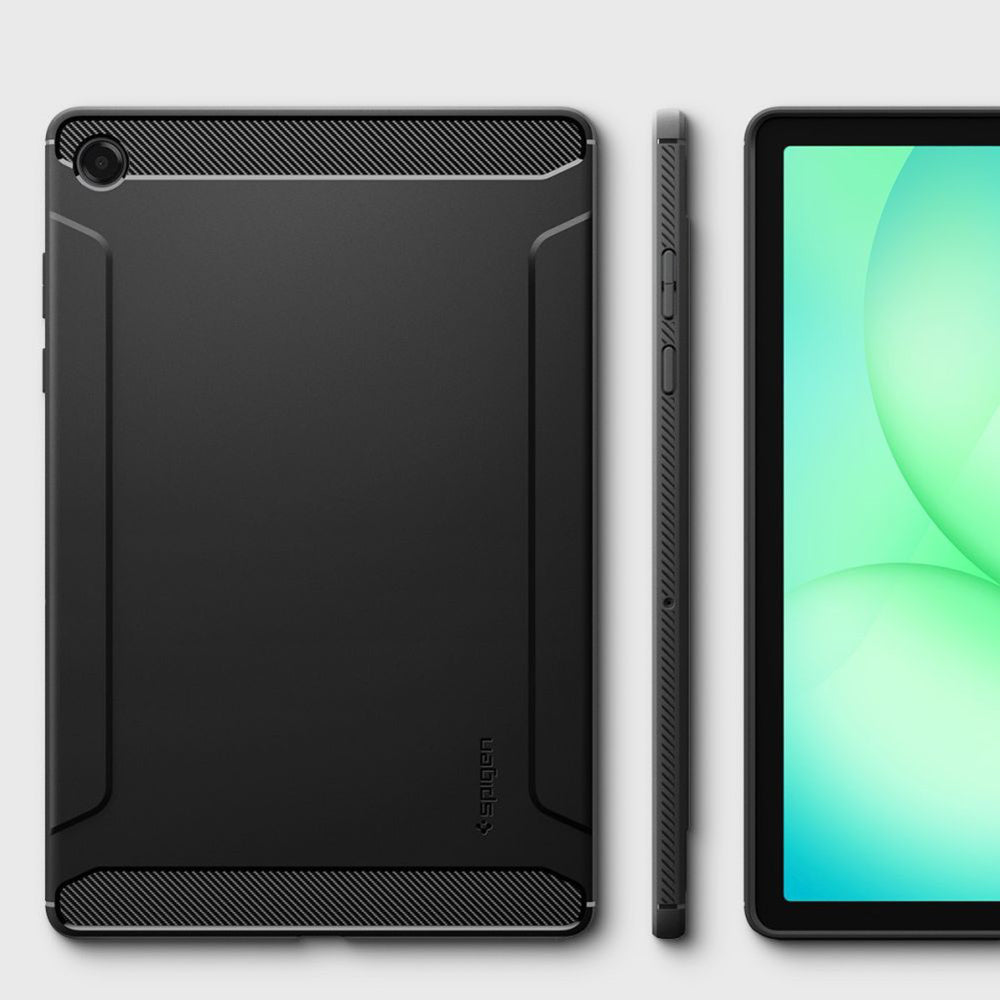 Hülle für Samsung Galaxy Tab A11+, Spigen, Rugged Armor, Mattschwarz ACS10463