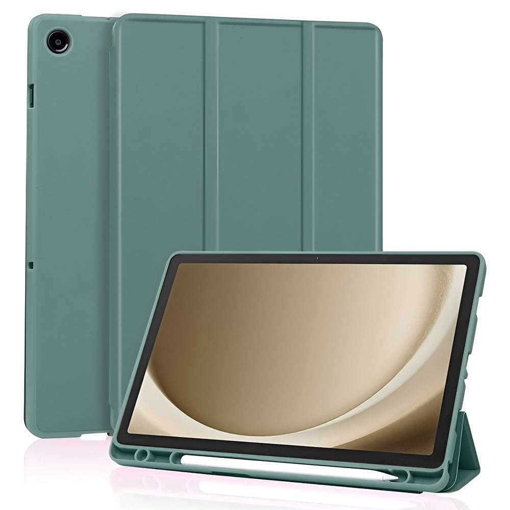 Hoes voor Samsung Galaxy Tab A11+ / Tab A9+, Techsuit, Flex Trifold, Groen