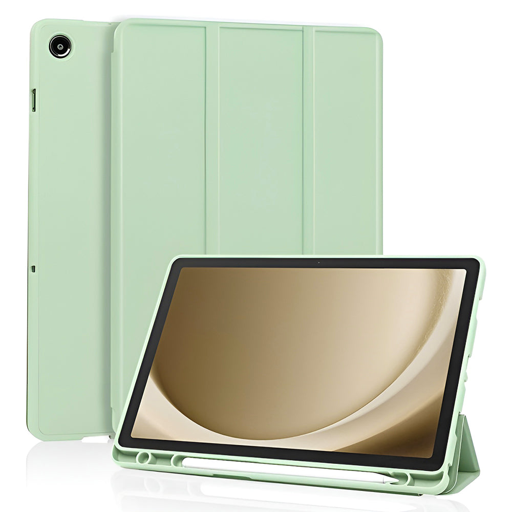 Hoes voor Samsung Galaxy Tab A11+ / Tab A9+, Techsuit, Flex Trifold, Matcha Groen