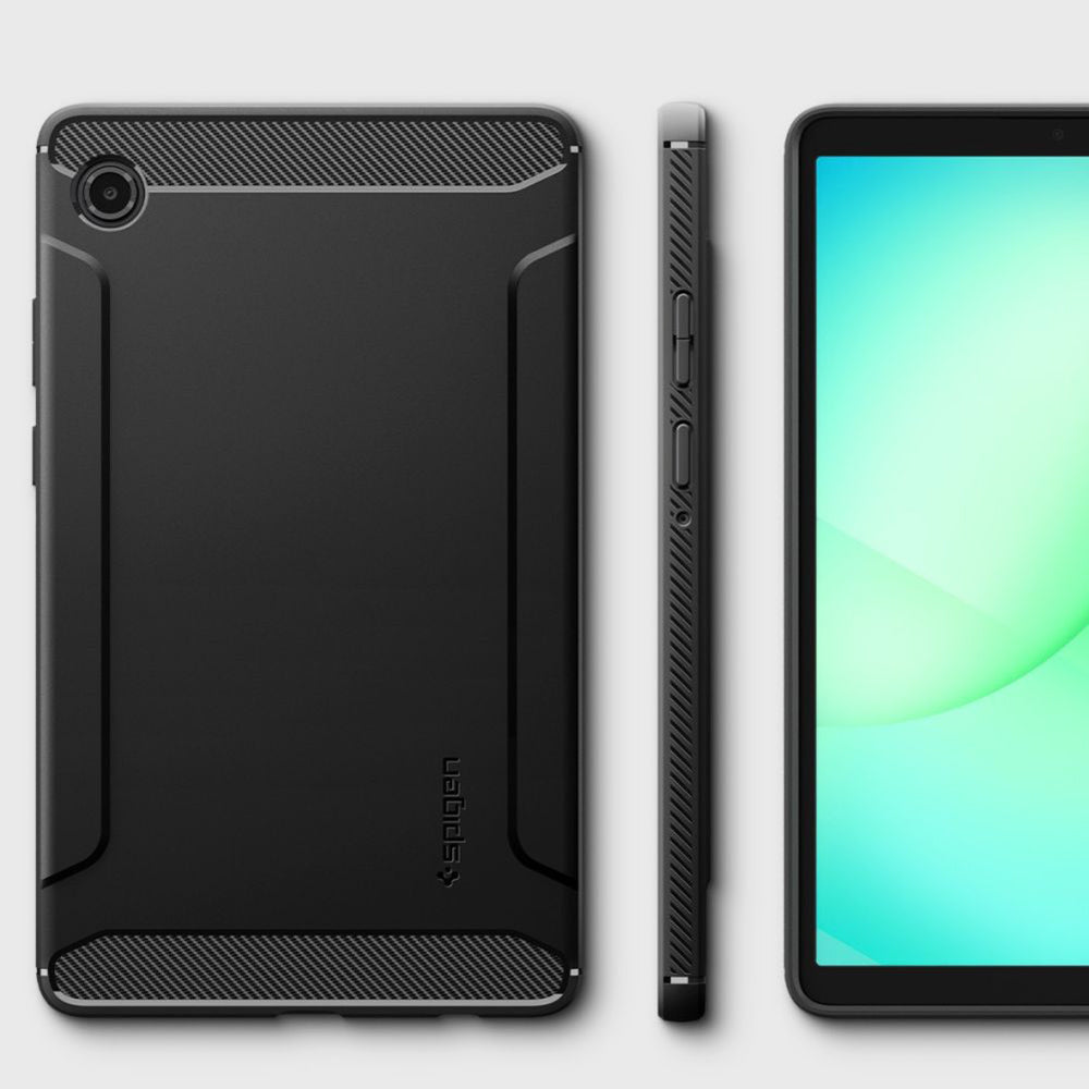 Hülle für Samsung Galaxy Tab A11, Spigen, Rugged Armor, Mattschwarz ACS10462