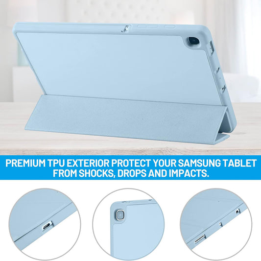 Hoes voor Samsung Galaxy Tab S6 Lite (2024) / Tab S6 Lite (2022) / Tab S6 Lite (2020), Techsuit, Flex Trifold, Blauw