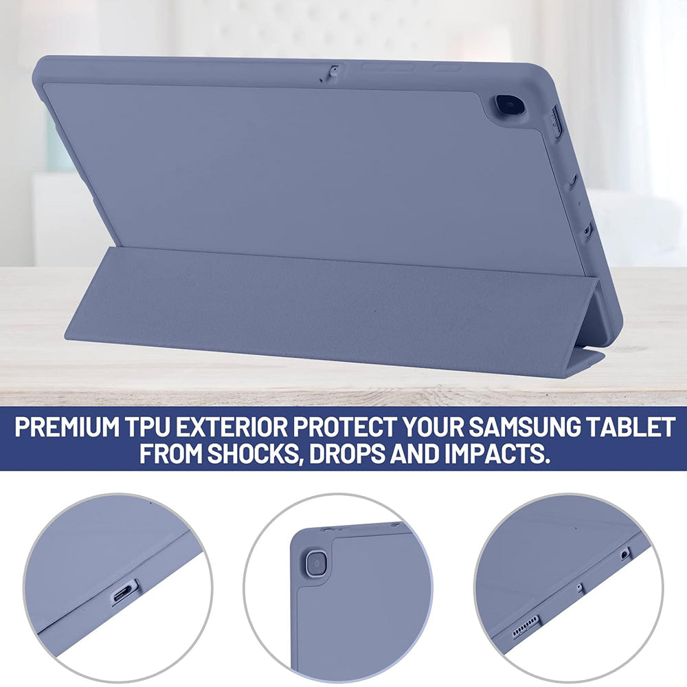 Housse pour Samsung Galaxy Tab S6 Lite (2024) / Tab S6 Lite (2022) / Tab S6 Lite (2020), Techsuit, Flex Trifold, Violet