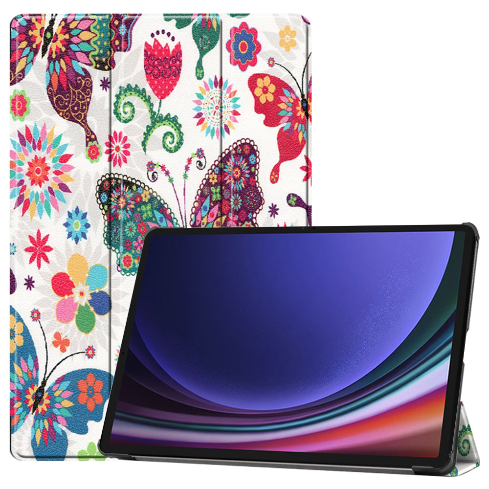 Coque pour Samsung Galaxy Tab S9 FE / Tab S9 / Tab S10 FE, Techsuit, FoldPro Butterfly, Multicolore