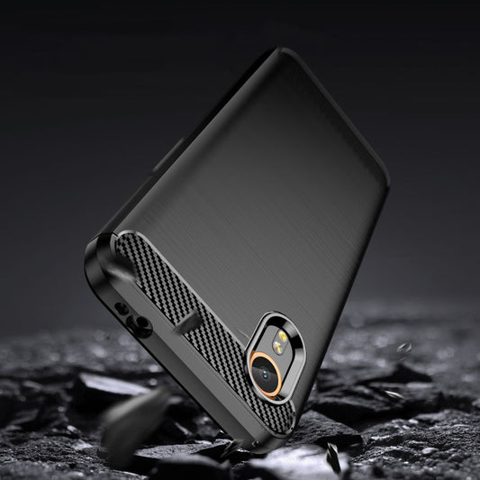 Coque pour Samsung Galaxy Xcover7 G556, Techsuit, Carbone, Noire