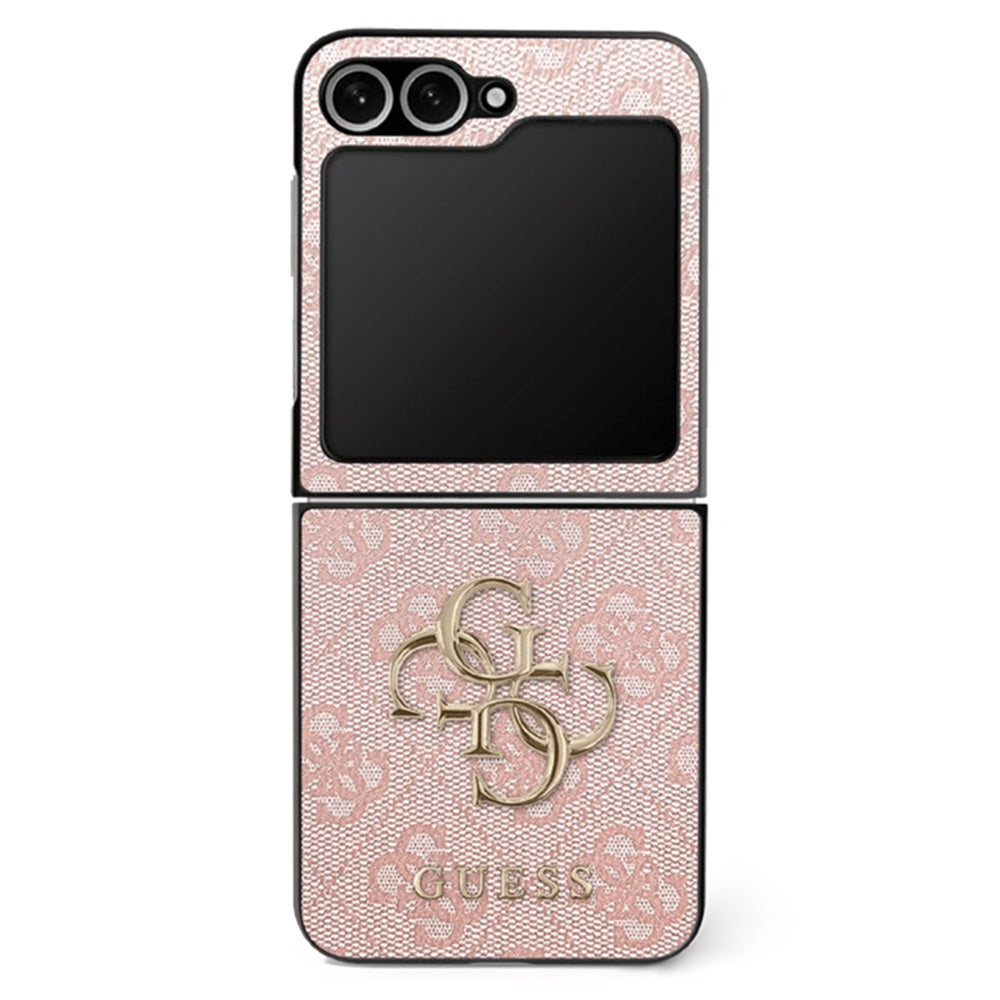 Hoes voor Samsung Galaxy Z Flip7 F766, Guess, 4G Metal Logo, Roze