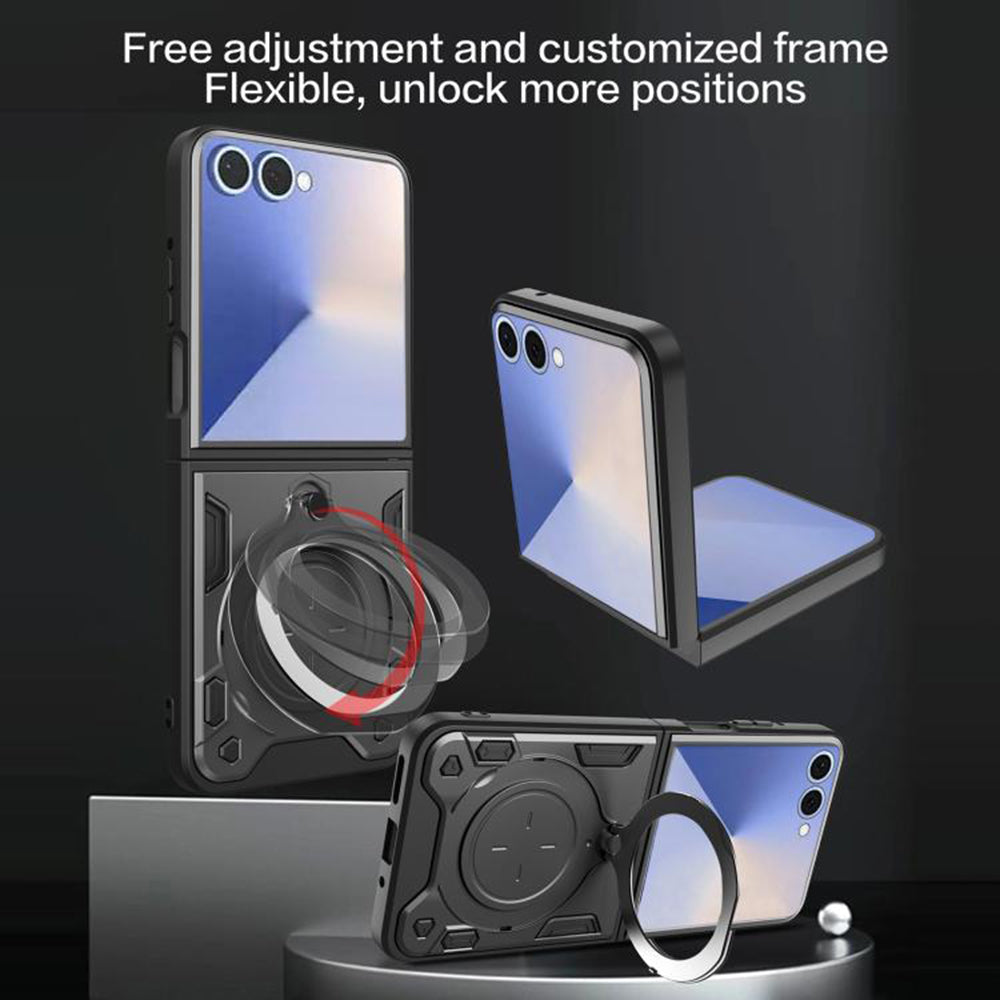 Coque pour Samsung Galaxy Z Flip7 F766, Techsuit, CamGuard Pro, Bleue