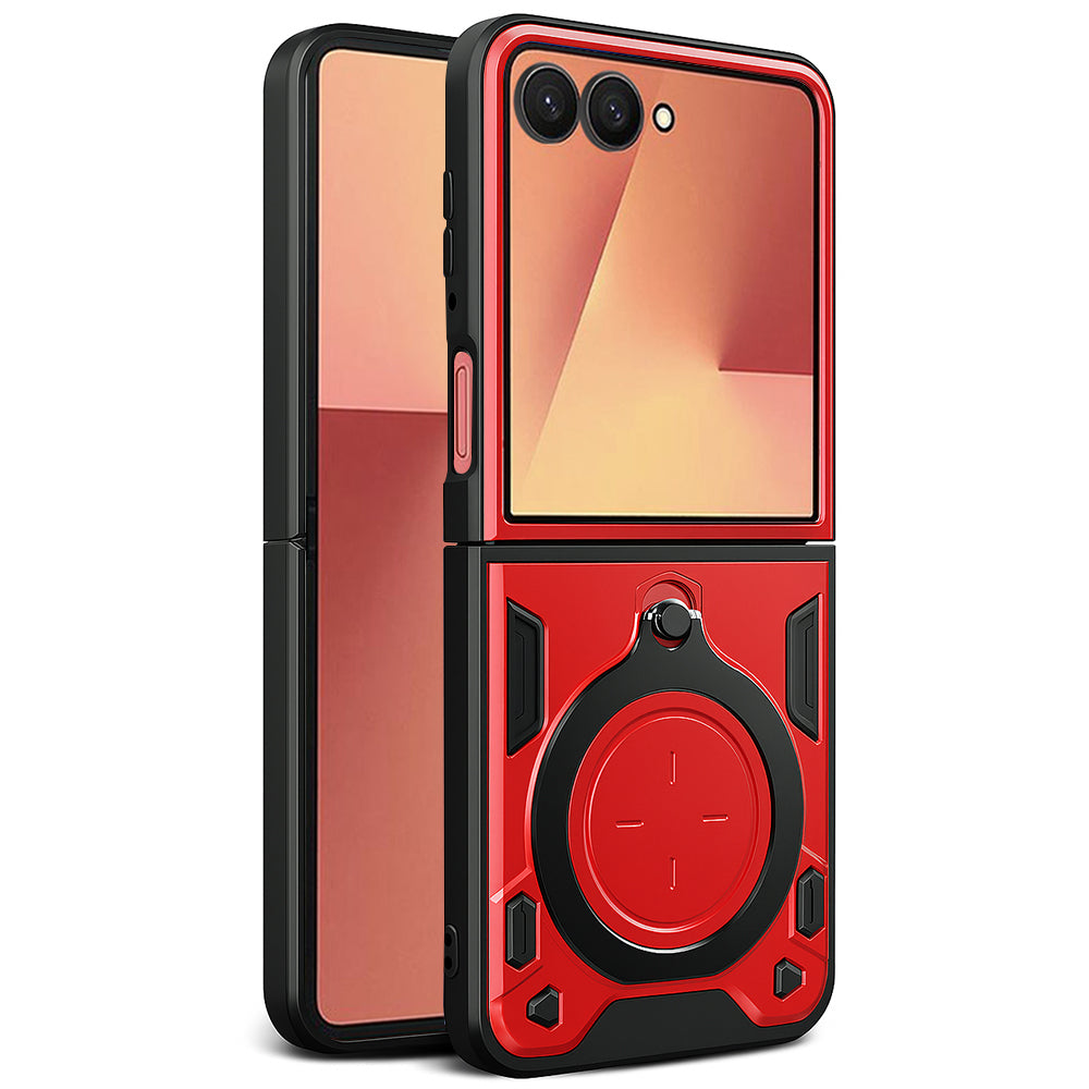 Coque pour Samsung Galaxy Z Flip7 F766, Techsuit, CamGuard Pro, Rouge