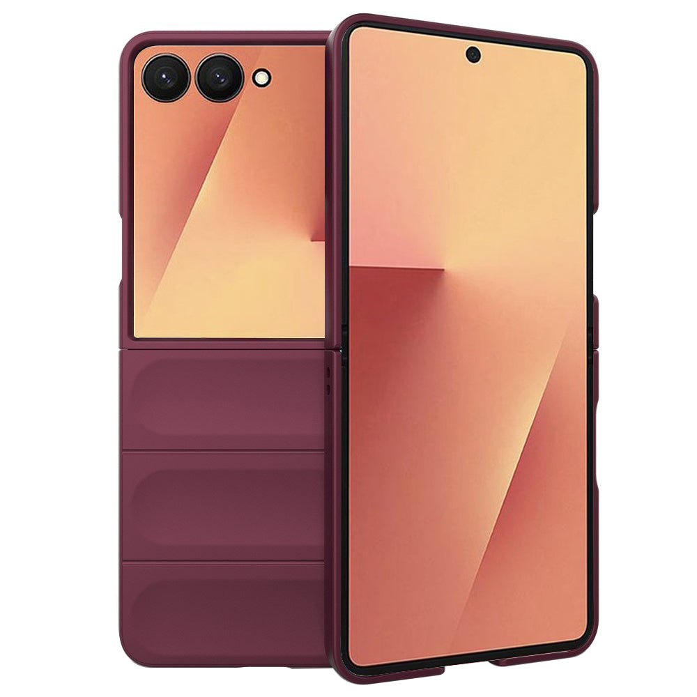 Coque pour Samsung Galaxy Z Flip7 F766, Techsuit, Magic Shield, Bordeaux