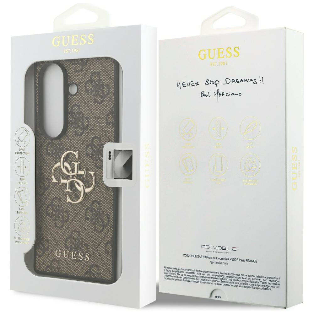 Étui pour Samsung Galaxy Z Fold7 F966, Guess, 4G Big Logo, Marron