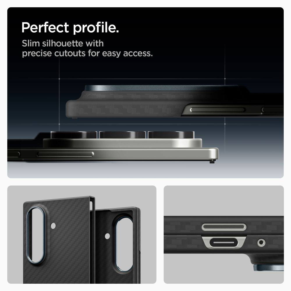 Étui pour Samsung Galaxy Z Fold7 F966, Spigen, Air Skin, Noir ACS09555