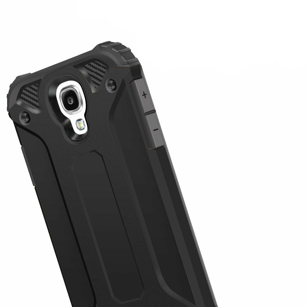 Coque pour Samsung I9500 Galaxy S4, Techsuit, Hybrid Armor, Noire