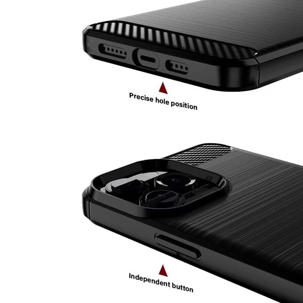 Hoes voor Sony Xperia 1 VIII, Techsuit, Carbon, Zwart