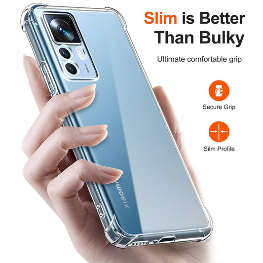 Hülle für Xiaomi 12T / 12T Pro, Techsuit, stoßfest klar, transparent