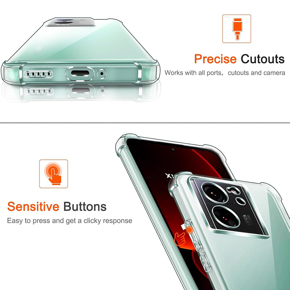 Coque pour Xiaomi 13T Pro / 13T, Techsuit, Antichoc Claire, Transparente