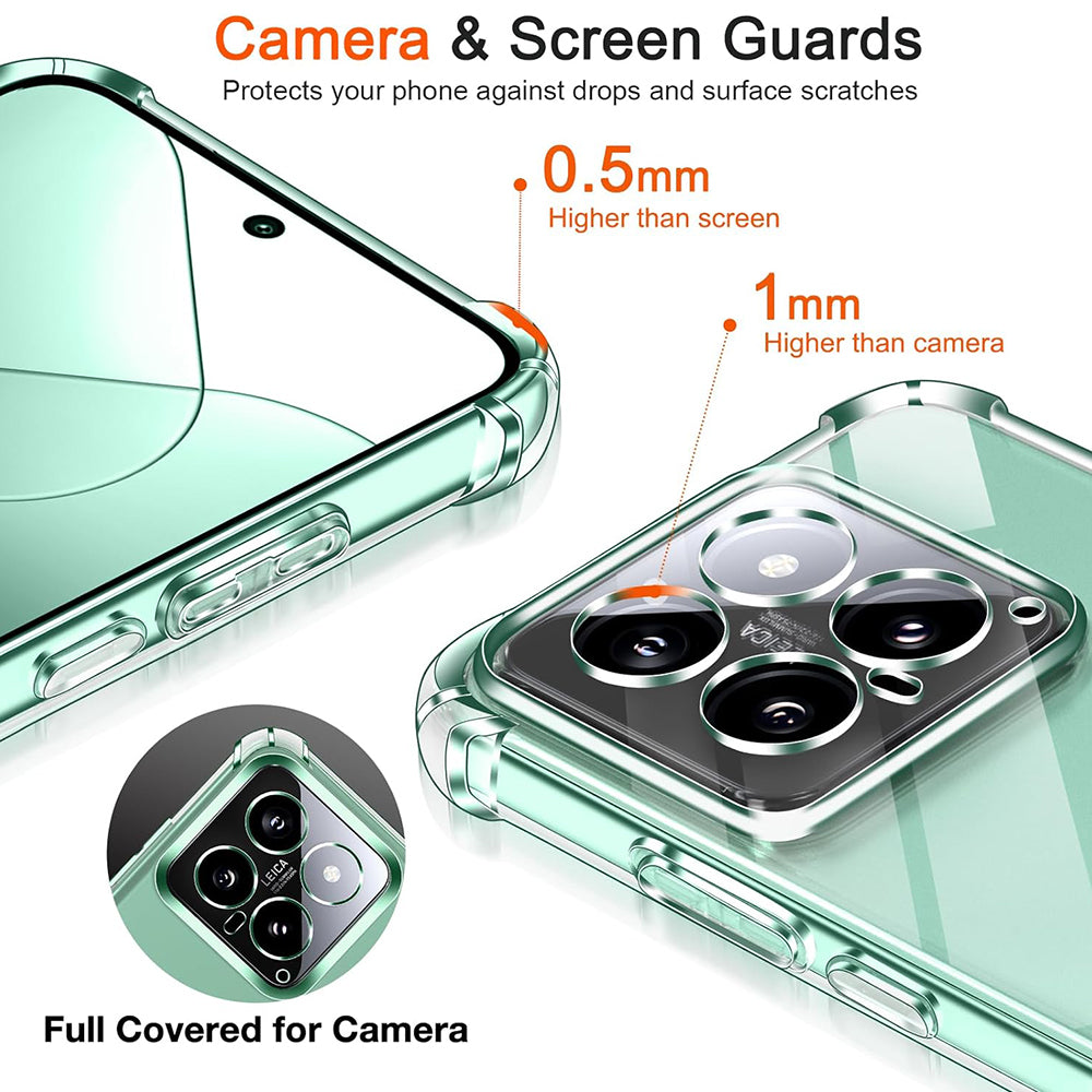 Étui pour Xiaomi 14 Pro, Techsuit, Shockproof Clear, Transparent
