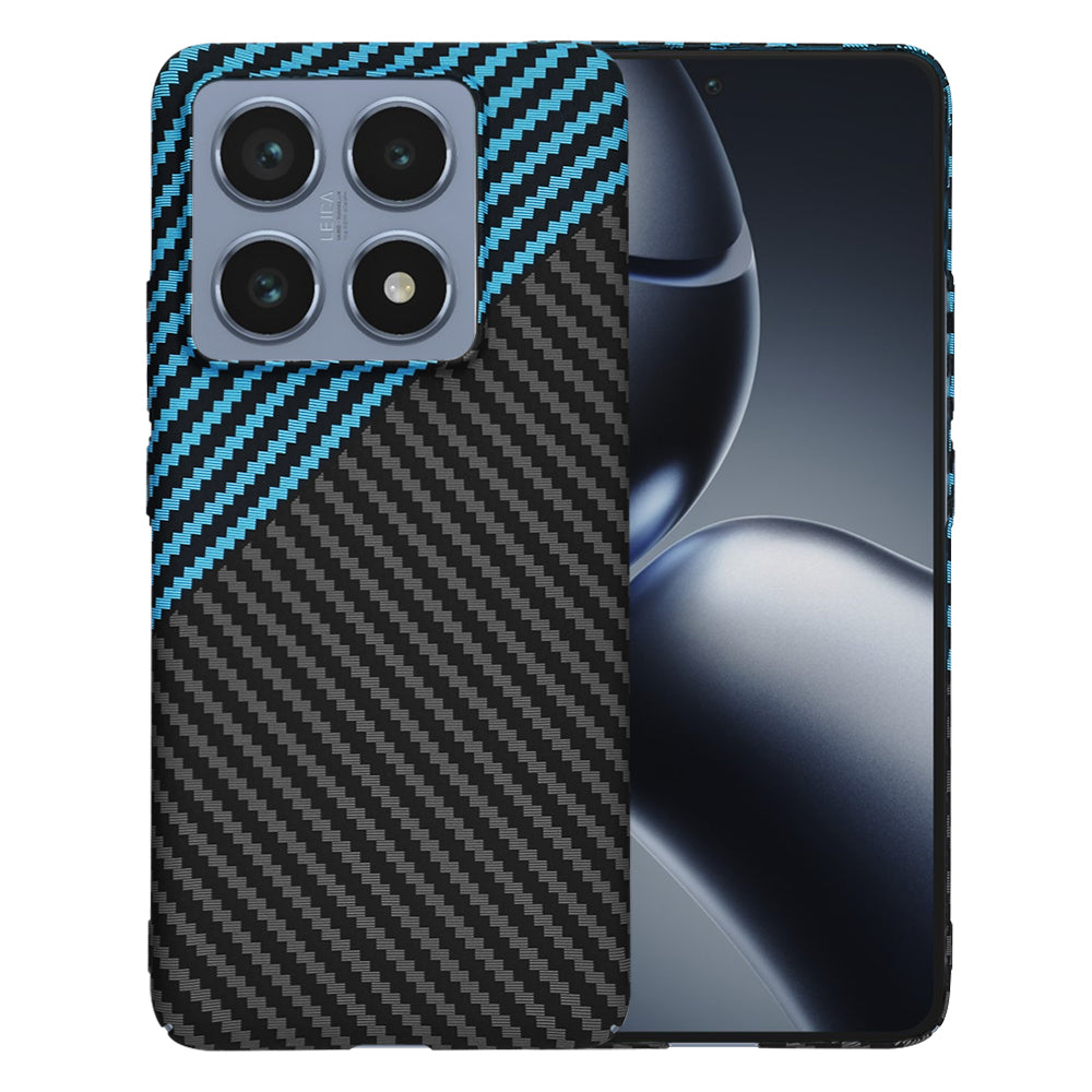 Coque pour Xiaomi 14T Pro, Techsuit, Carbonite FiberShell, Noir Bleu