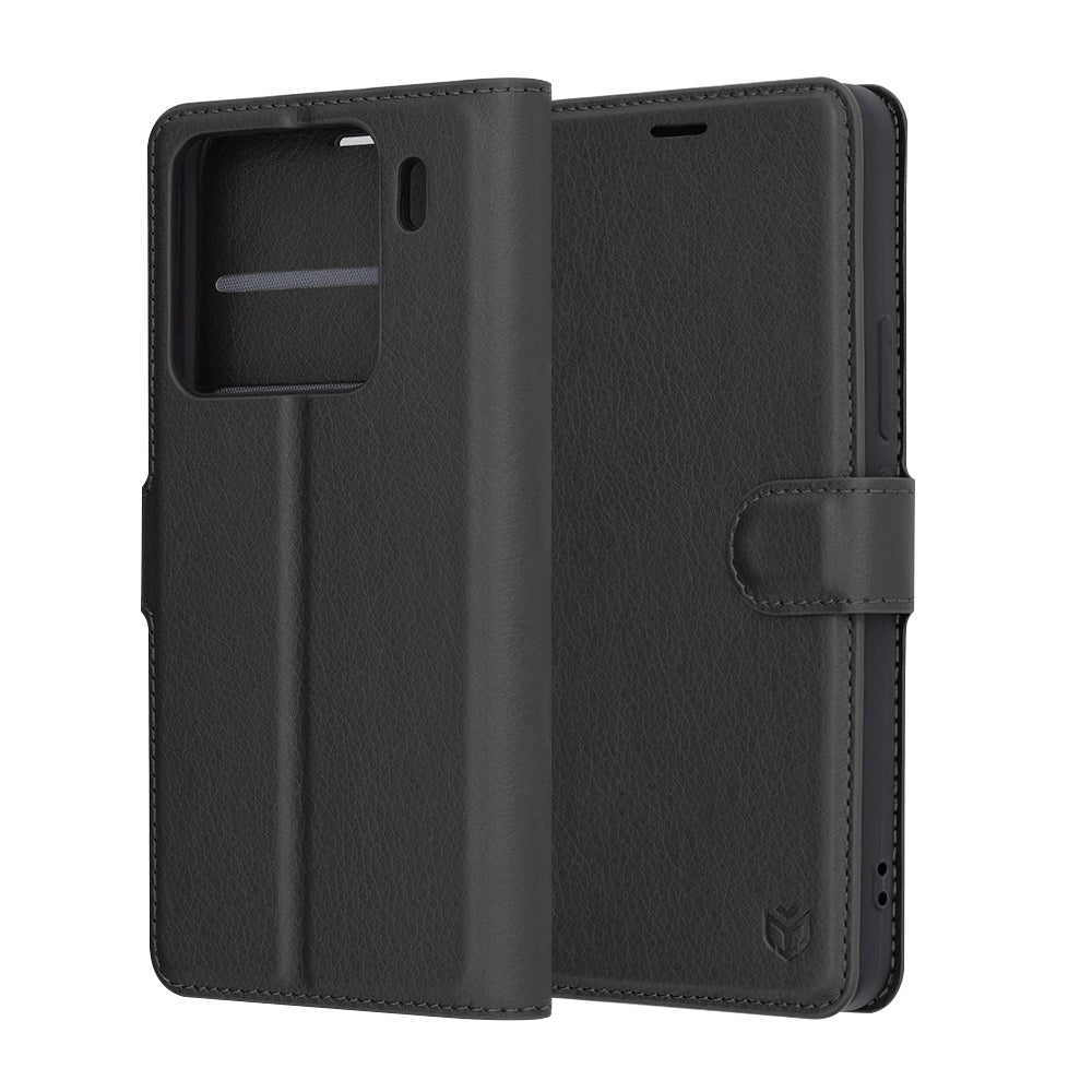 Coque pour Xiaomi 15 Pro, Techsuit, Leather Folio, Noire