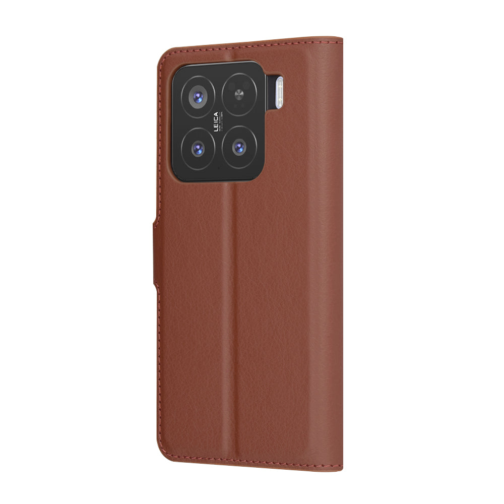 Coque pour Xiaomi 15, Techsuit, Leather Folio, Marron