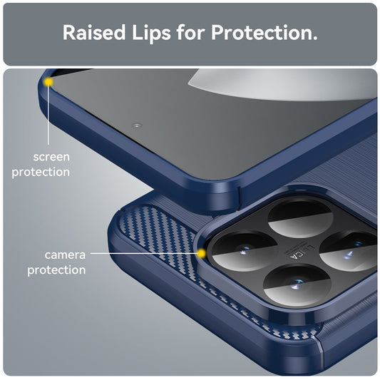 Hülle für Xiaomi 15T Pro, Techsuit, Carbon, Blau
