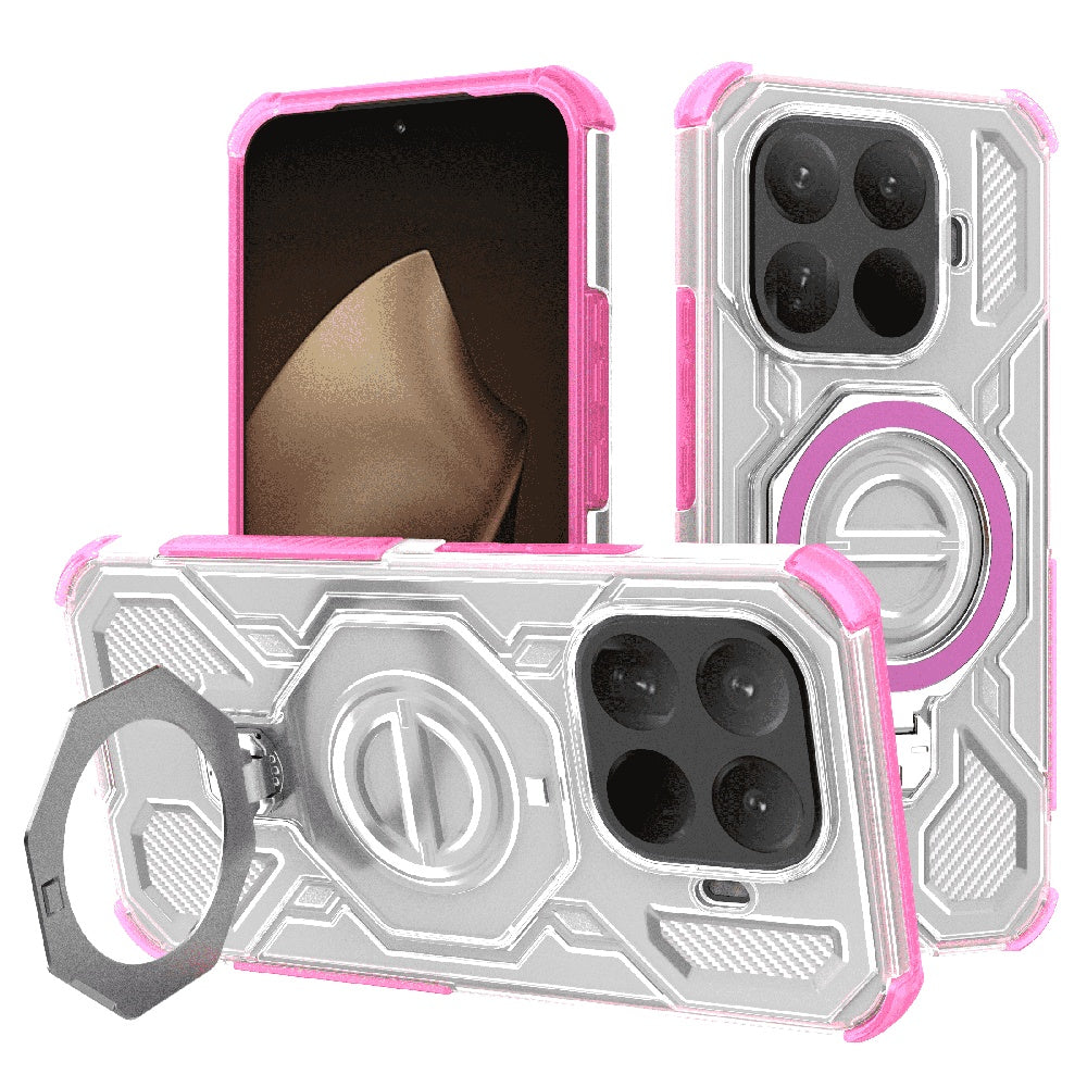 Hoes voor Xiaomi 15T Pro, Techsuit, Carbon Shield Pro, Roze.