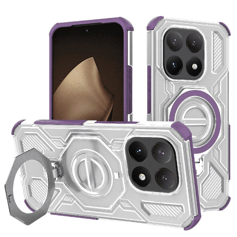 Hülle für Xiaomi 15T, Techsuit, Carbon Shield Pro, Lila