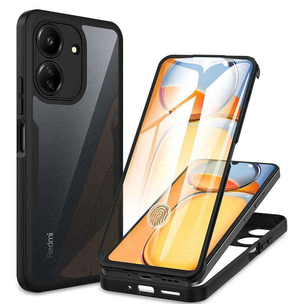 Coque pour Xiaomi Poco C65 / Redmi 13C, Techsuit, ColorVerse 360, Noire
