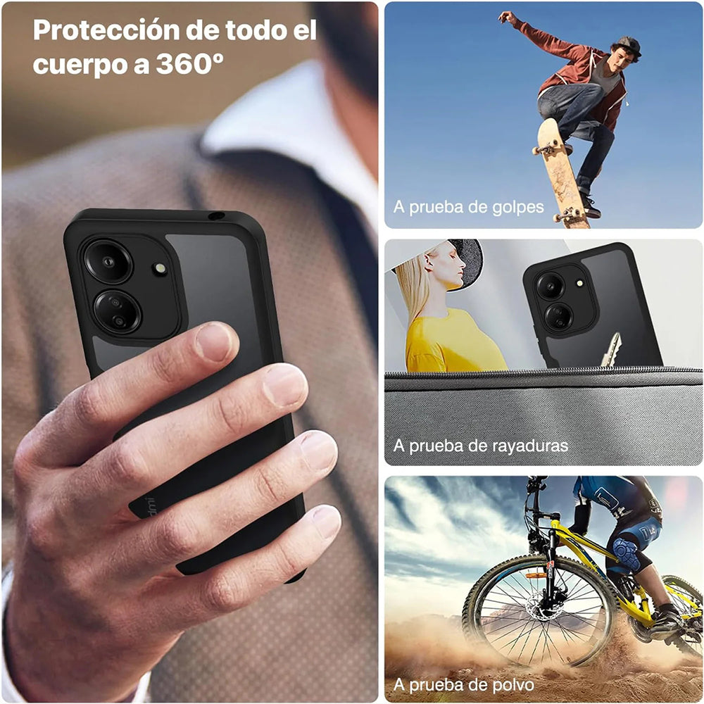 Coque pour Xiaomi Poco C65 / Redmi 13C, Techsuit, ColorVerse 360, Noire