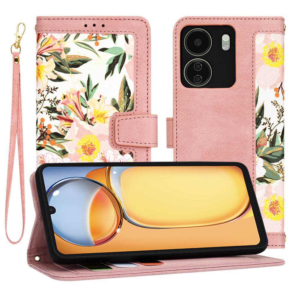 Coque pour Xiaomi Poco C65 / Redmi 13C, Techsuit, FlipCraft, Rose