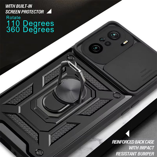 Hoesje voor Xiaomi Poco F3 / Mi 11i, Techsuit, CamShield, Zwart