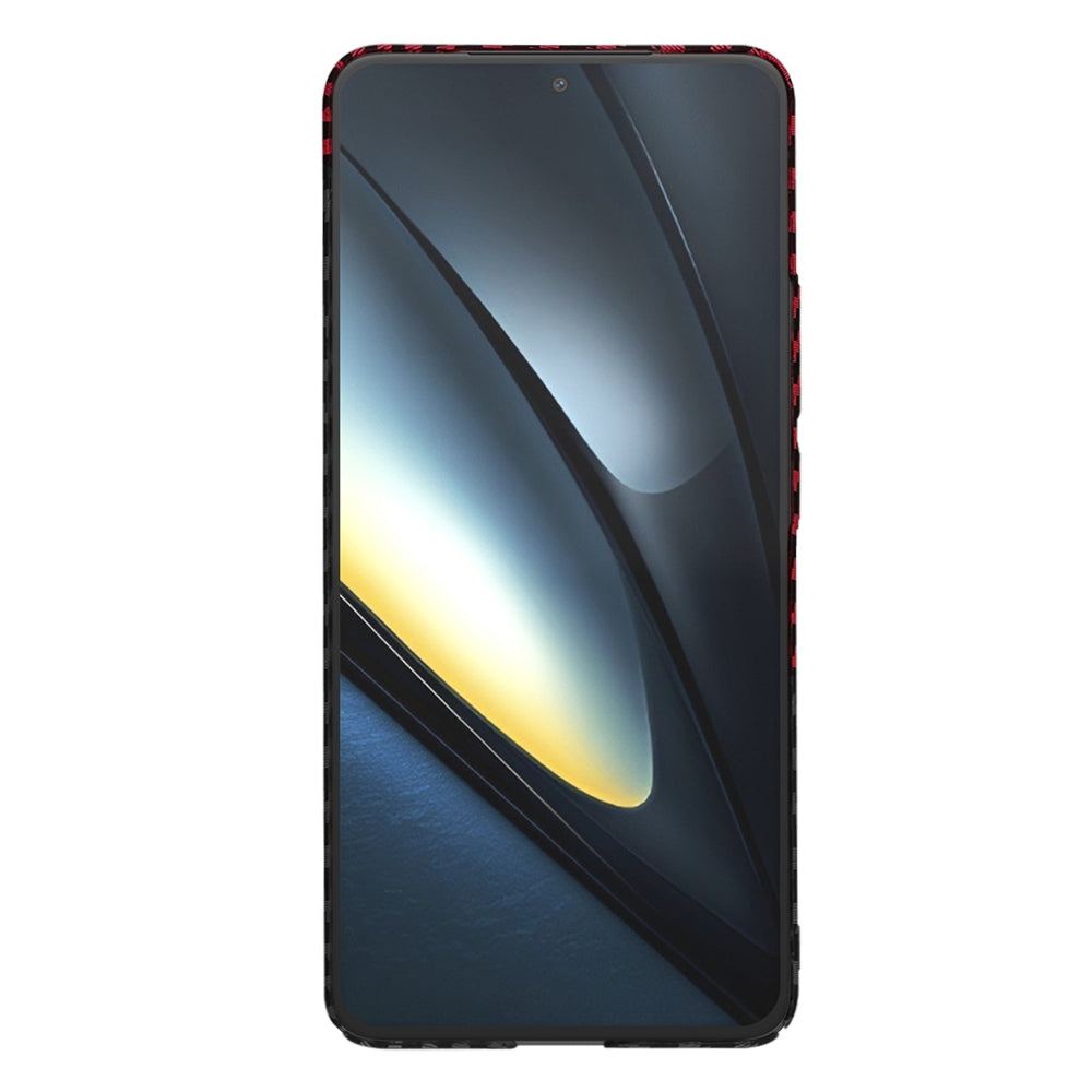 Coque pour Xiaomi Poco F6 Pro, Techsuit, Carbonite FiberShell, Noir Rouge