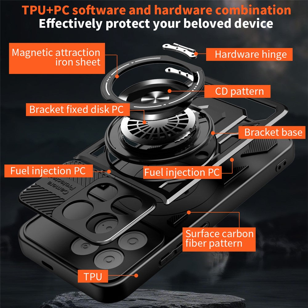 Étui pour Xiaomi Poco F8 Pro, Techsuit, RuggedCam, Noir