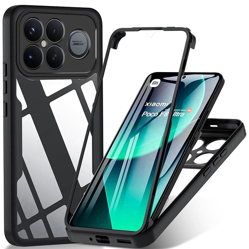 Hülle für Xiaomi Poco F8 Ultra, Techsuit, ColorVerse 360, Schwarz