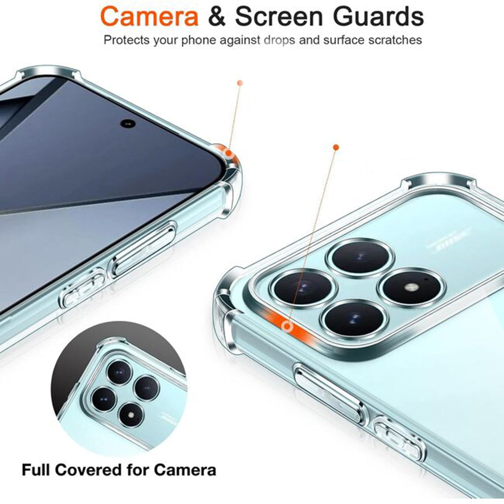Hoes voor Xiaomi Poco F8 Ultra, Techsuit, Schokbestendig Clear, Transparant
