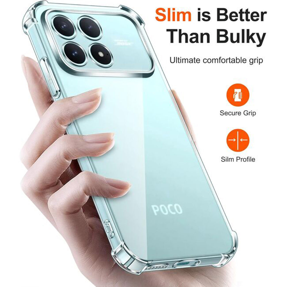 Hoes voor Xiaomi Poco F8 Ultra, Techsuit, Schokbestendig Clear, Transparant