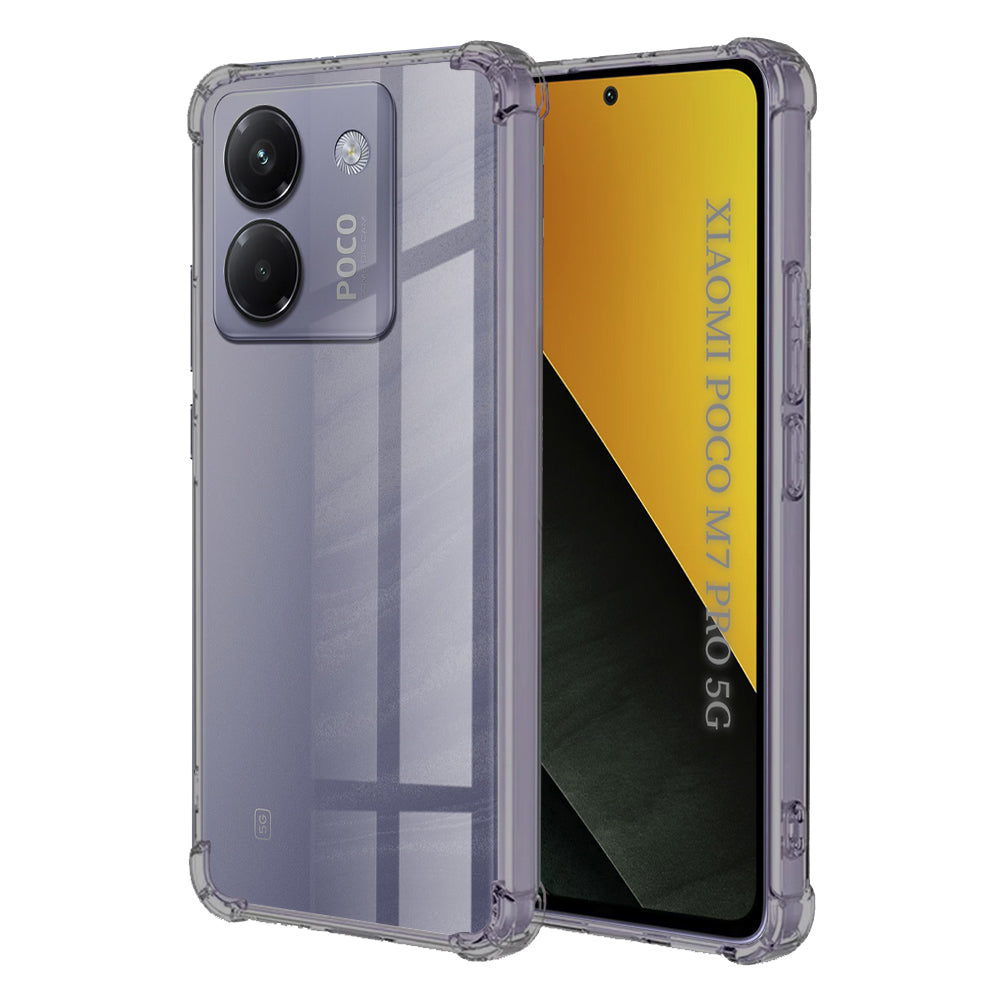 Coque pour Xiaomi Poco M7 Pro 5G, Techsuit, Transparent Antichoc, Fumé